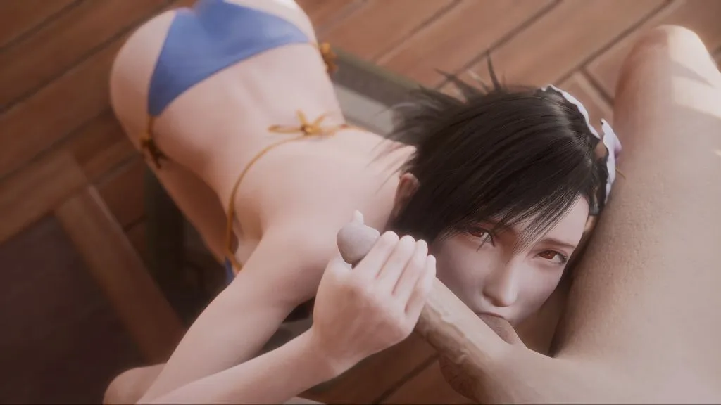 [juicyneko] Tifa – Resort Blowjob – 4K