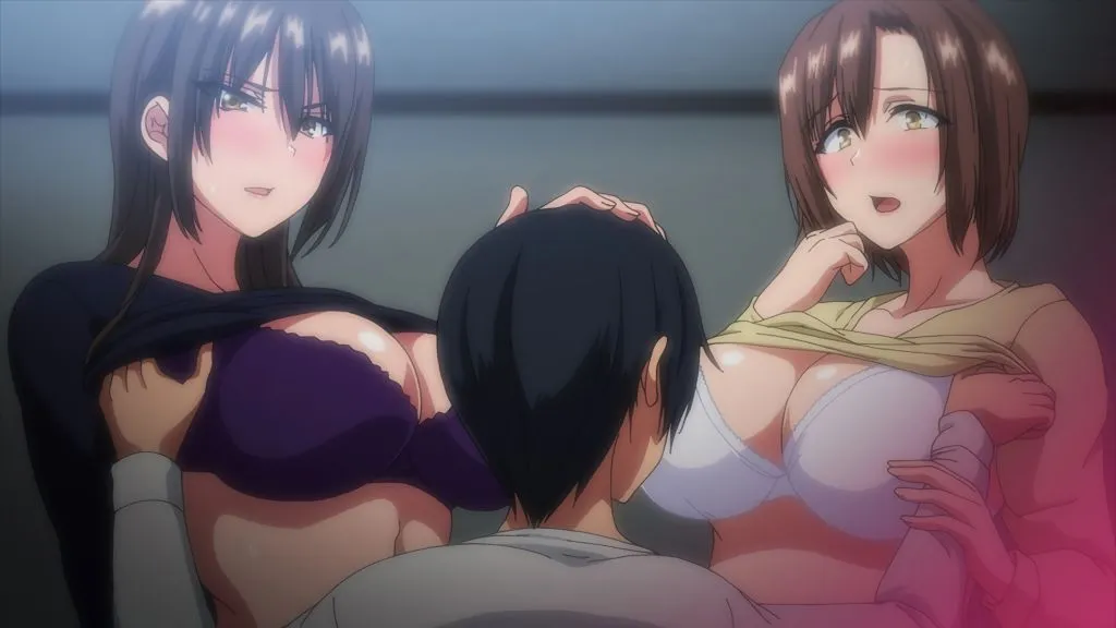 OVA 巨乳が2人いないと勃起しない夫のために友達を連れてきた妻 ＃1